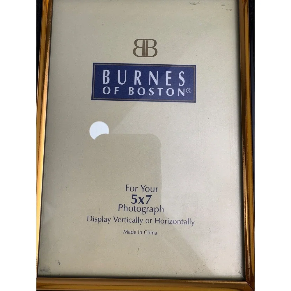 Burnes Of Boston 5x7 Brown & Gold‎ Photo Frame Intricate Geometric Border Design